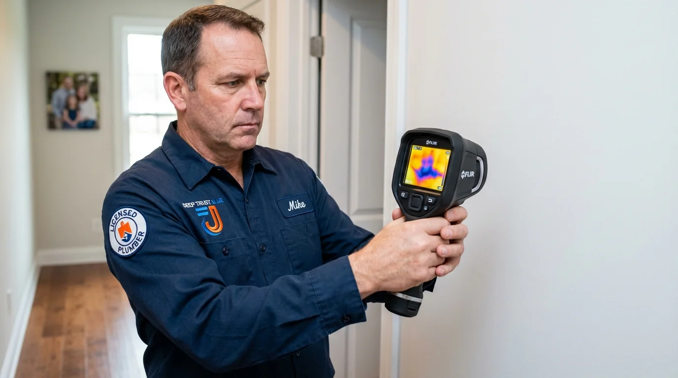 Thermal imaging leak detection by Johns Plumbing LLC in Chanute